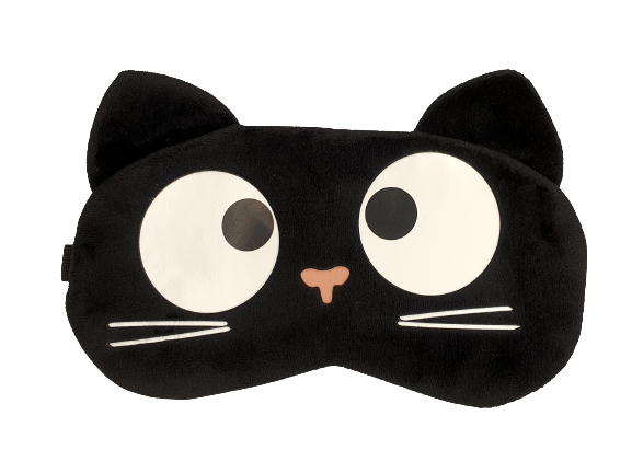 Máscara de Gatinho Preto - Máscara de Descanso com Bolsa em Gel Máscara de Gatinho Preto - Máscara de Descanso com Bolsa em Gel